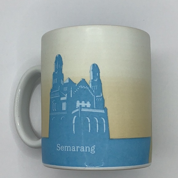 Starbucks Semarang Indonesia Mug Collector Series 2011 White Blue Coffee Tea - Picture 5 of 7